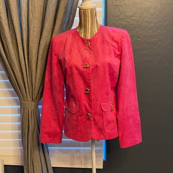 4/$20 Joni B hot pink “suede” jacket vintage - Picture 1 of 8